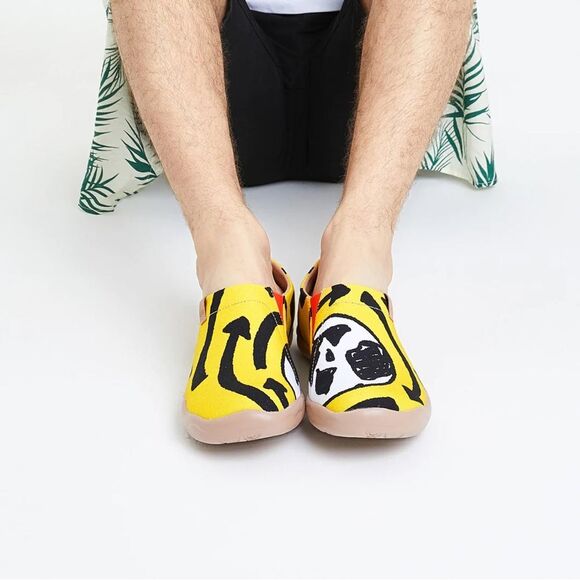 UIN Men's Loafers Painted Shoes Slip On Canvas Shoes(Recycle Toledo)NewNoBox - Picture 9 of 10